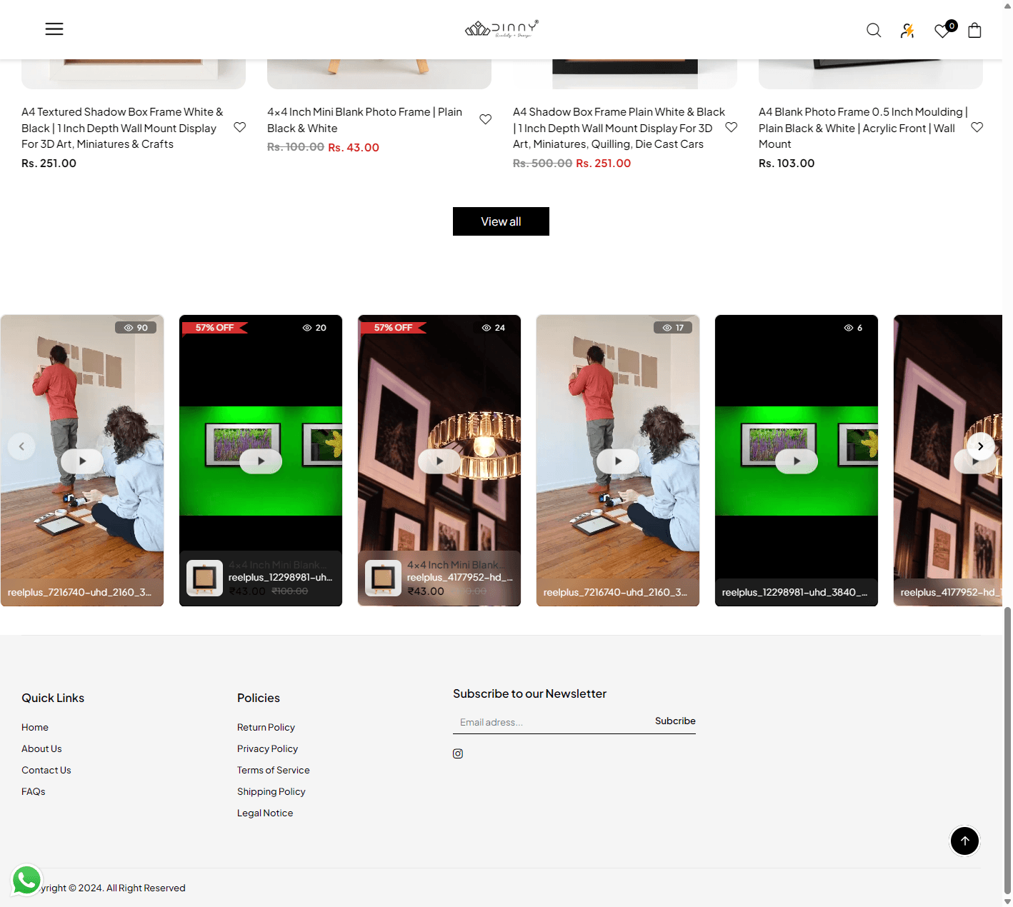 Dinny using ReelPlus shoppable videos