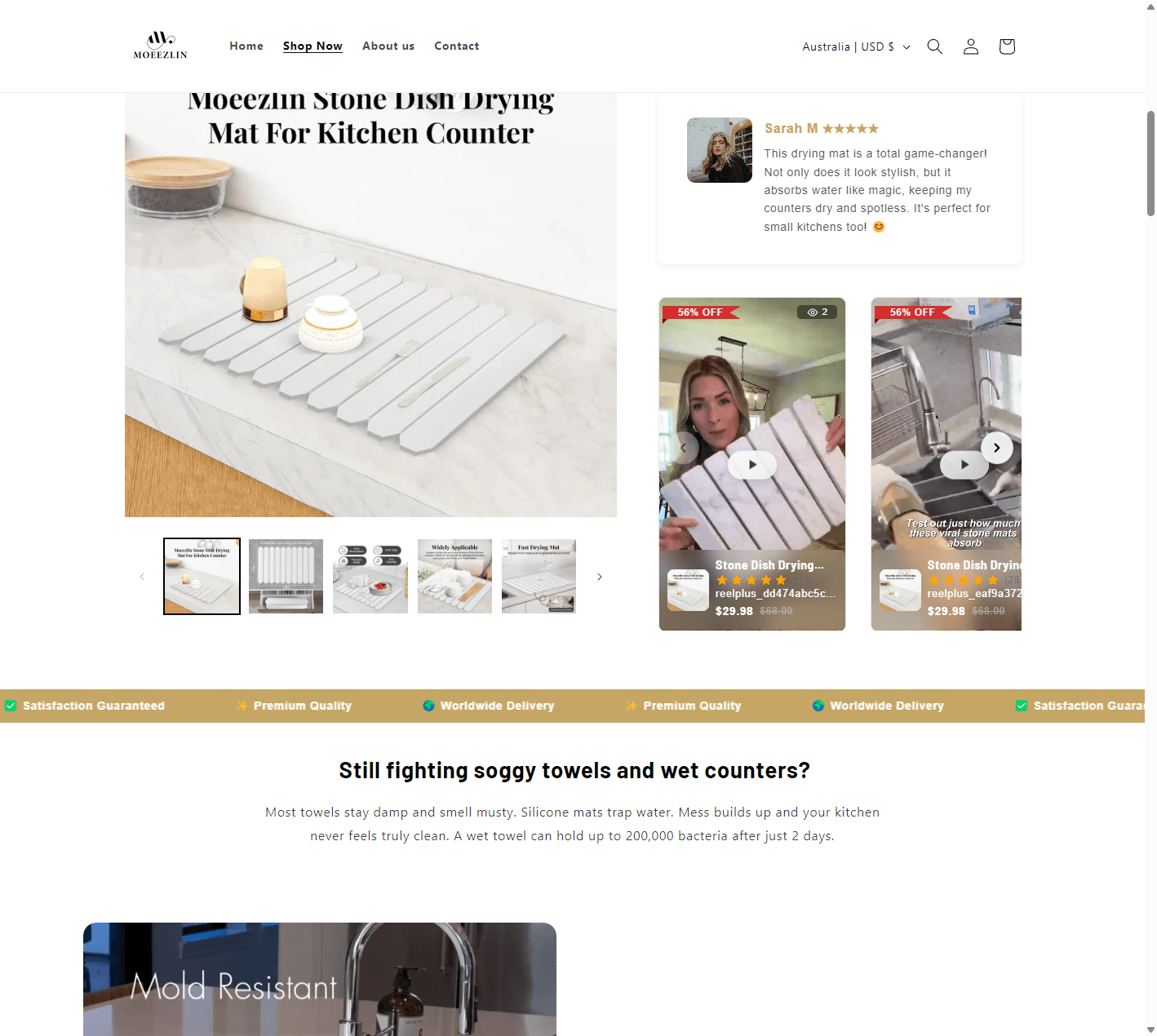 Moeezlin Official using ReelPlus shoppable videos