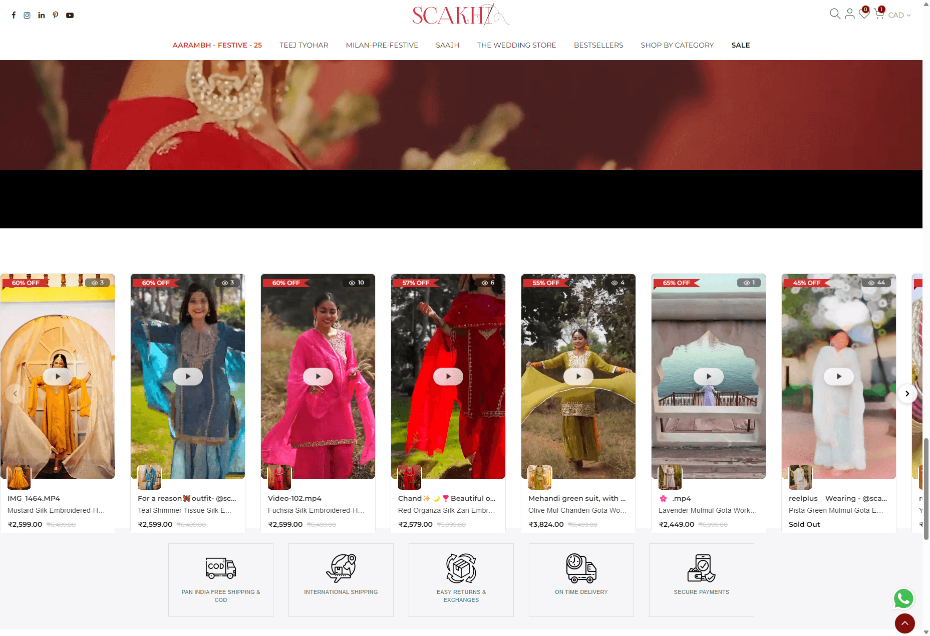 Scakhi using ReelPlus shoppable videos